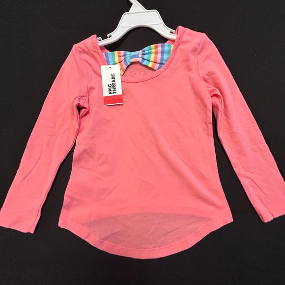 FIRST IMPRESSIONS GIRLS PINK RAINBOW TOP - Picture 4 of 6